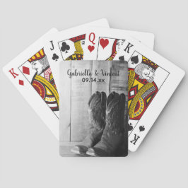 Jeu De Cartes Boots rustiques Cowboy Pays Mariage occidental