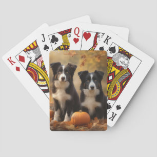 Jeu De Cartes Border Collie Chiot Automne Délice Citrouille