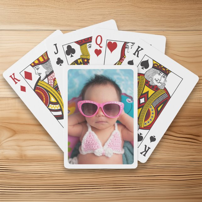Jeu De Cartes Bordure blanche pour votre photo (White Border for Your Photo Poker Cards)