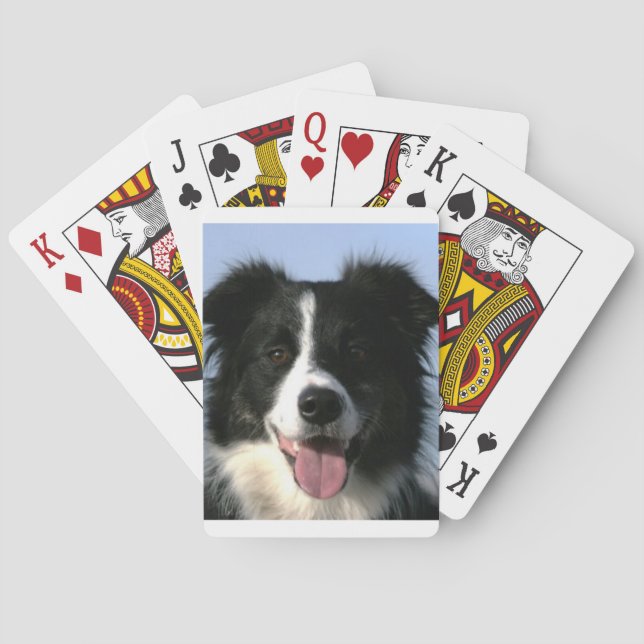 Jeu De Cartes Bordure Collie Chien Jouer des cartes (dos)
