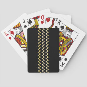 Jeu De Cartes Bordure d'or - zigzag + votre dos et vos idées