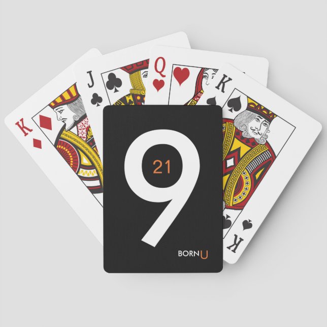 Jeu De Cartes "BORN U" Cartes de luxe (dos)