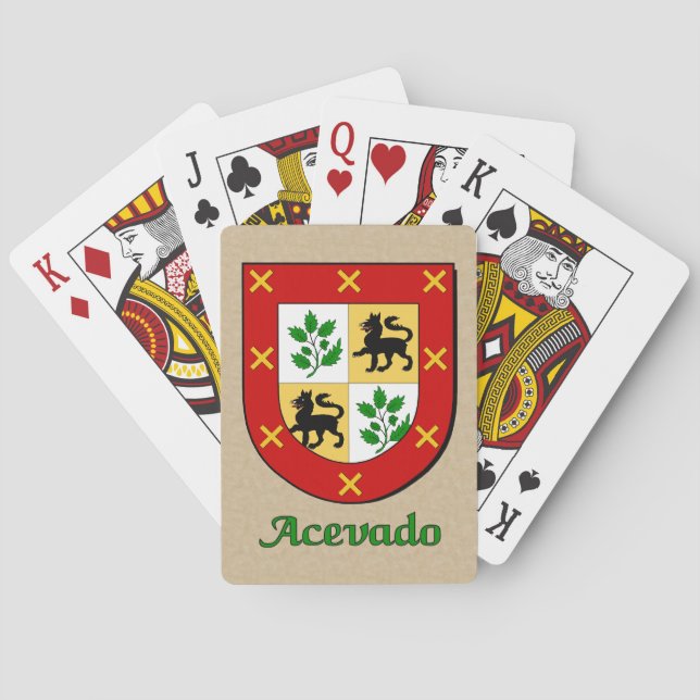 Jeu De Cartes Bouclier de la famille Acevado (dos)