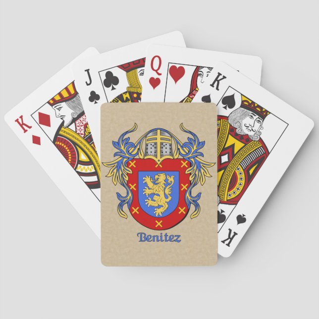 Jeu De Cartes Bouclier héraldique de Benitez avec manteau (dos)