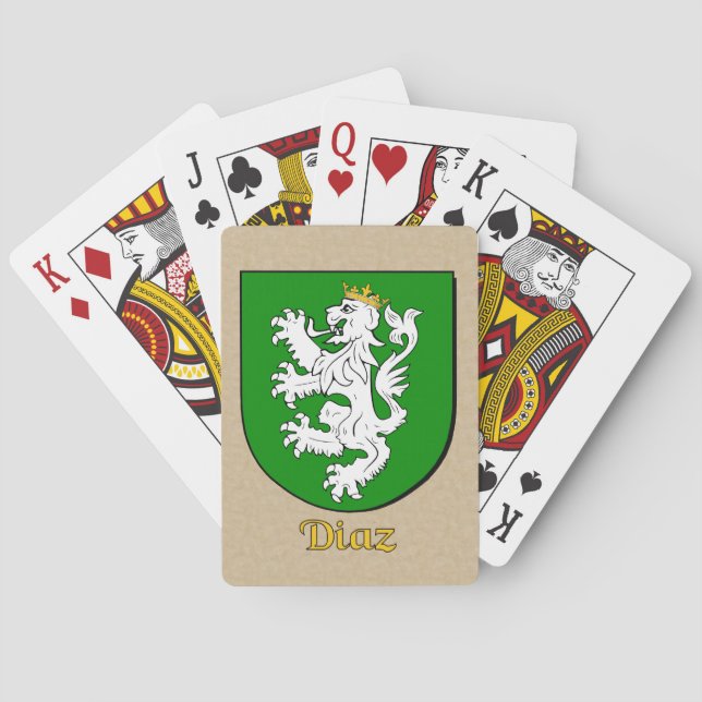Jeu De Cartes Bouclier héraldique de Diaz (dos)