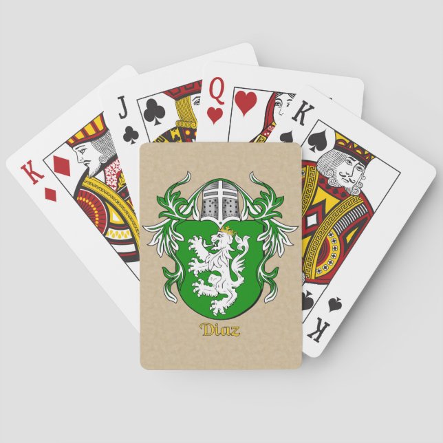 Jeu De Cartes Bouclier héraldique de Diaz avec manteau (dos)