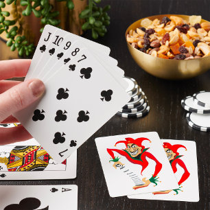 Jeu De Cartes Bouffon Joker au Rire Diabolique avec Diable en Bo