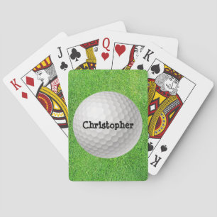 Jeu De Cartes Boule de golf sur les cartes de jeu vertes