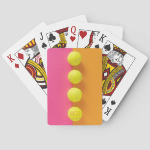 Jeu De Cartes Boules de tennis Monogramme personnalisées