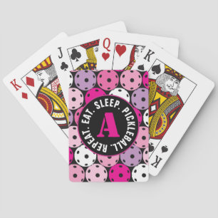 Jeu De Cartes Boulettes roses, blanches et violettes, avec initi