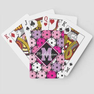 Jeu De Cartes Boulettes roses, blanches et violettes de nom