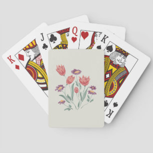 Jeu De Cartes Bouquet de fleurs Délicat arrangements floraux