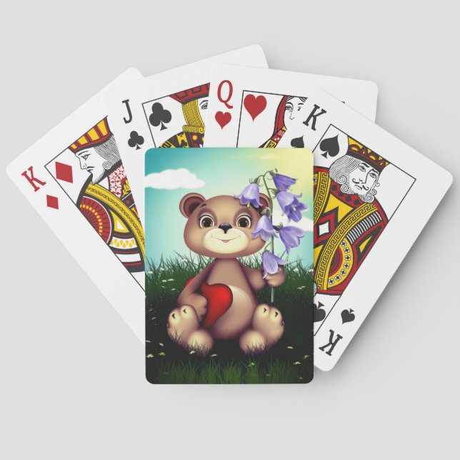 Jeu De Cartes Bouquet de garde d'ours Flower-39920 (dos)