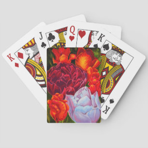 Jeu De Cartes Bouquet de tulipe multicolore Cartes de lecture