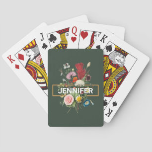 Jeu De Cartes Bouquet fleur sauvage coloré de style vintage