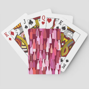 Jeu De Cartes Bouteilles de vin, nuances de prune, arrière - pla