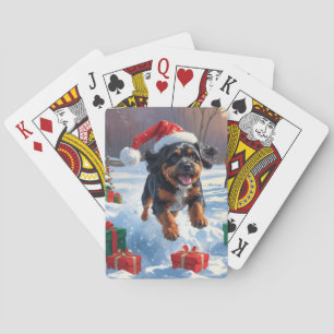 Jeu De Cartes Bouviers des Flandres Scène de neige festive de No
