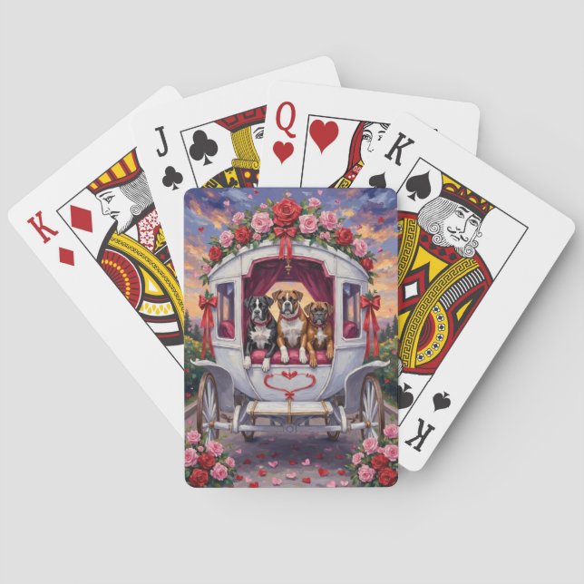Jeu De Cartes Boxer Dog Valentine's Day  (dos)