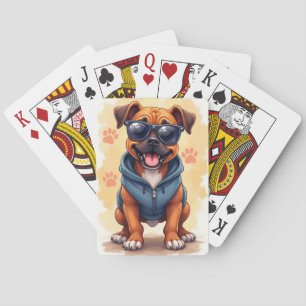 Jeu De Cartes Boxer Mignon Drôle Chien