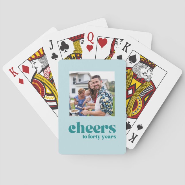 Jeu De Cartes Bravo vert rétro, 40e anniversaire (dos)