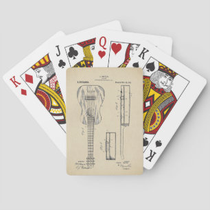 Jeu De Cartes Brevet de guitare acoustique vintage