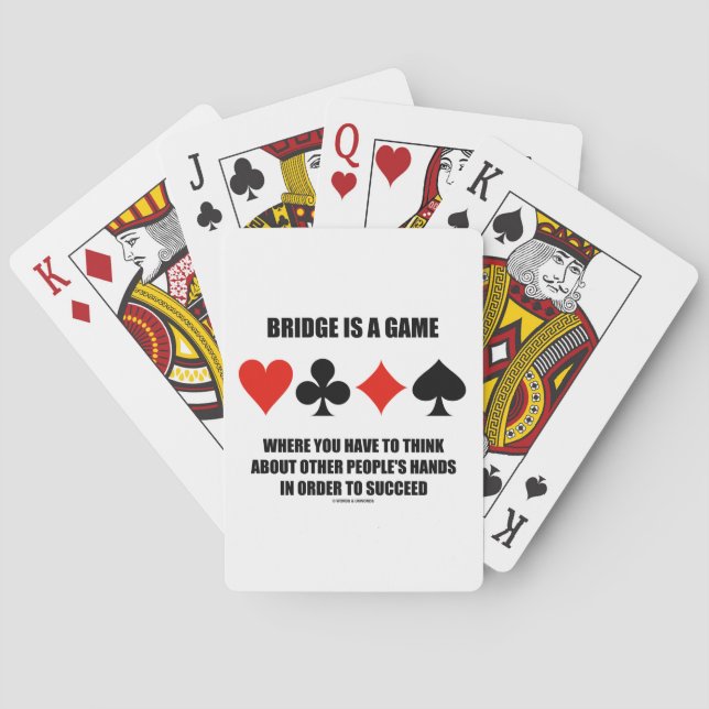 Jeu De Cartes Bridge Est Un Jeu Où Il Faut Réfléchir (dos)