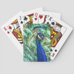 Jeu De Cartes Brillance dans les cartes de jeu Peacock bleu et v