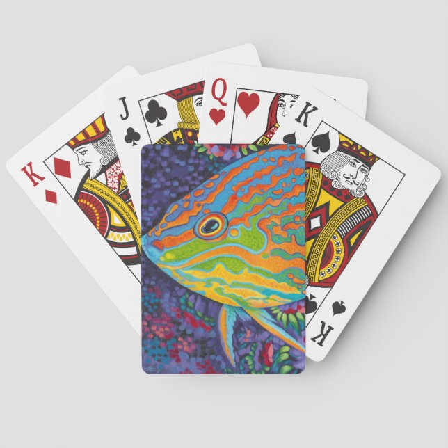 Jeu De Cartes Brillant poisson tropical I (dos)