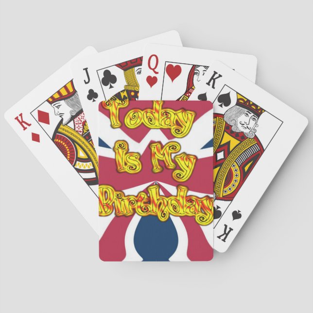 Jeu De Cartes British Birthday Gifts Art Personnaliser d'impress (dos)