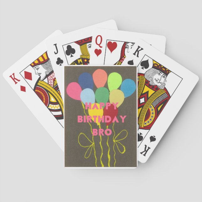 Jeu De Cartes Bro Art d'anniversaire heureux (dos)