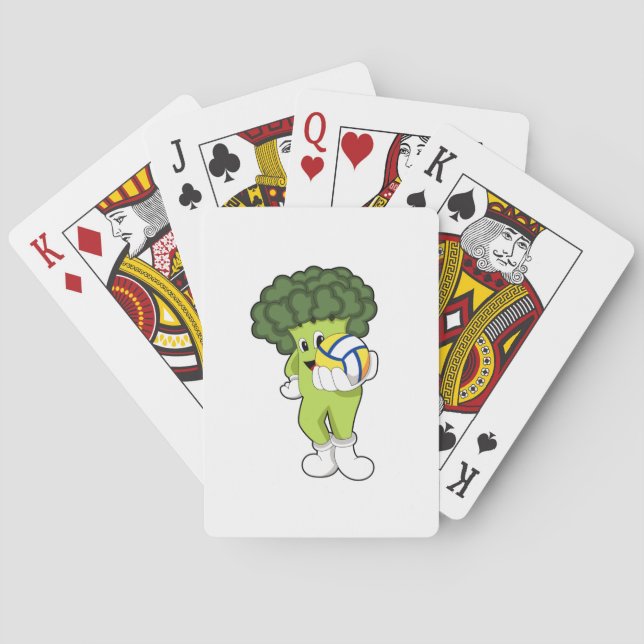 Jeu De Cartes Brocoli aux sports de volleyball (dos)