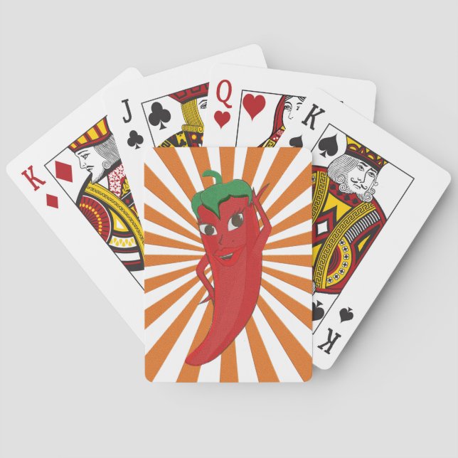 Jeu De Cartes Broderie Red Hot Pepper Diva Faux (dos)