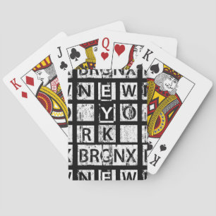 Jeu De Cartes Bronx New York   Typographie de Grunge