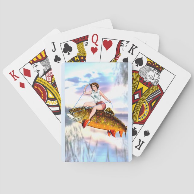 Jeu De Cartes Brook Trout Pinup Girl (dos)