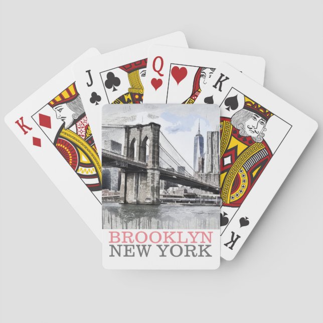 Jeu De Cartes Brooklyn NYC New York (dos)