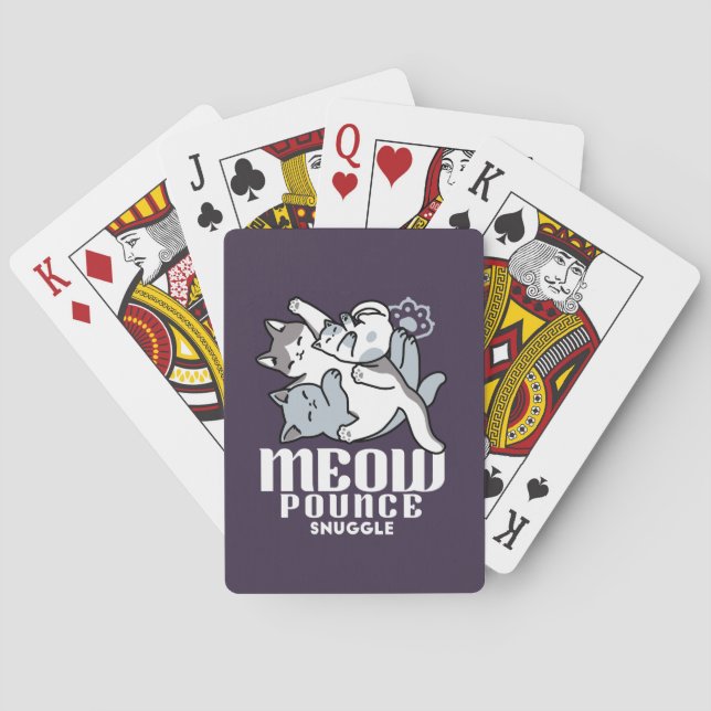 Jeu De Cartes Brosse à lait - Chats à couchage mignon (dos)