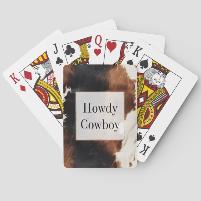 Jeu De Cartes Brown Crème Noir Vache du Sud-Ouest (dos)