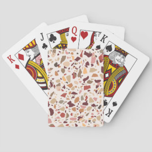 Jeu De Cartes Brown terrazzo : vintage, motif à la mode.