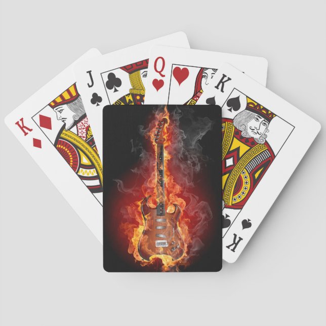 Jeu De Cartes Brûler une guitare électrique (dos)