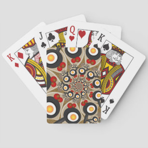 Jeu De Cartes Brunch Fractal Art Drôle Nourriture, Tomates, Oeuf