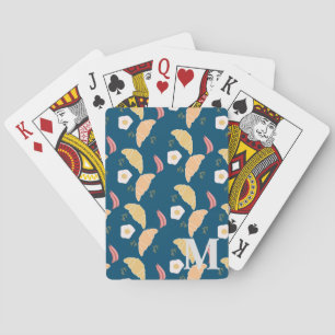 Jeu De Cartes Brunch Petit déjeuner Croissants Oeufs Bacon Motif