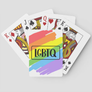 Jeu De Cartes Brushstrokes LGBTQ Arc-en-ciel