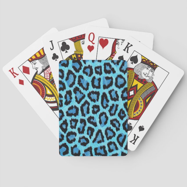 Jeu De Cartes Bue Motif Leopard tendance (dos)