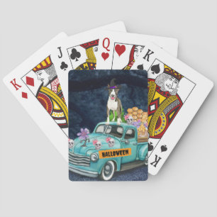 Jeu De Cartes Bull Terrier Halloween Truck nuit de peur
