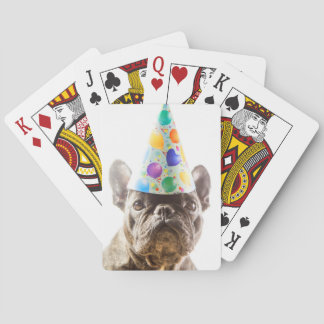 Jeu De Cartes Bulldog français avec Casquette du Parti