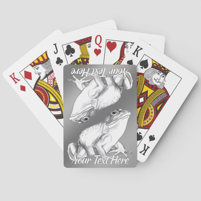 Jeu De Cartes Bullfrog Cartes Personnalisées Frog Art Jouer Cart (dos)