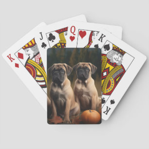 Jeu De Cartes Bullmastiff Chiot Automne Citrouille de plaisir