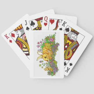 Jeu De Cartes Bunnies Springtime dans un champ de fleurs