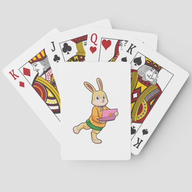 Jeu De Cartes Bunny as Secretary with Laptop (dos)