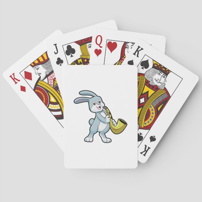 Jeu De Cartes Bunny en musique avec saxophone (dos)